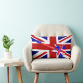 英国国旗のイギリスのギターの芸術2 ランバークッション (椅子)