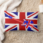 英国国旗のイギリスのギターの芸術2 ランバークッション (ブランケット)