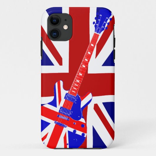 英国国旗のイギリスのギターの芸術2 Case-Mate iPhoneケース (裏面)