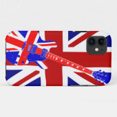 英国国旗のイギリスのギターの芸術2 Case-Mate iPhoneケース (裏面(横))