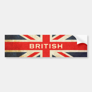英国国旗のイギリスのグランジなバンパーステッカー バンパーステッカー