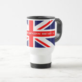 英国国旗のイギリスのロンドンのイギリスの旗 トラベルマグ (正面右)
