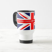 英国国旗のイギリスのロンドンのイギリスの旗 トラベルマグ (正面左)