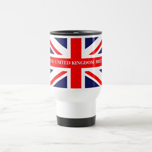 英国国旗のイギリスのロンドンのイギリスの旗 トラベルマグ (中央)