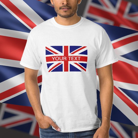 英国国旗のイギリスの旗が付いているパーソナライズなTシャツ Tシャツ