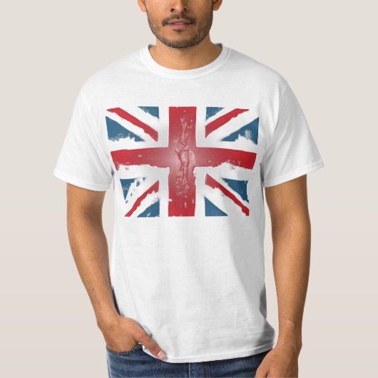 英国国旗のイギリスの旗の抽象芸術のワックスの芸術 Tシャツ (正面)
