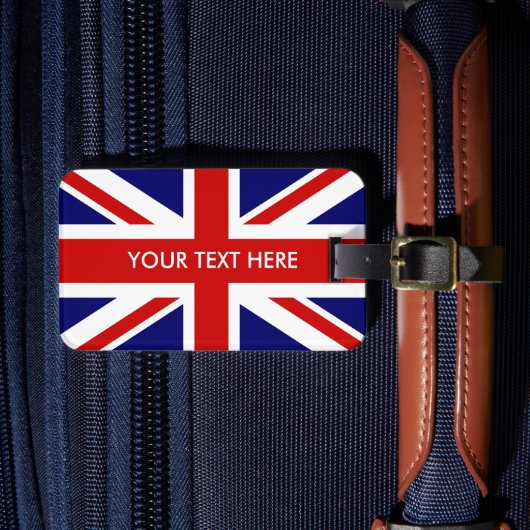 英国国旗のイギリスの旗カスタムな旅行荷物は付きます ラゲッジタグ (正面インサイチュ4)