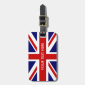 英国国旗のイギリスの旗カスタムな旅行荷物は付きます ラゲッジタグ (正面縦)