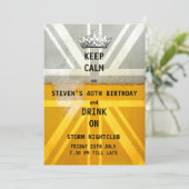 英国国旗のイギリスの旗冷たく新しいビール誕生会 招待状 (スタンド正面)