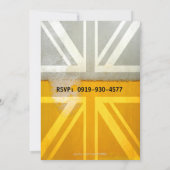 英国国旗のイギリスの旗冷たく新しいビール誕生会 招待状 (裏面)