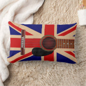 英国国旗のギター ランバークッション (ブランケット)