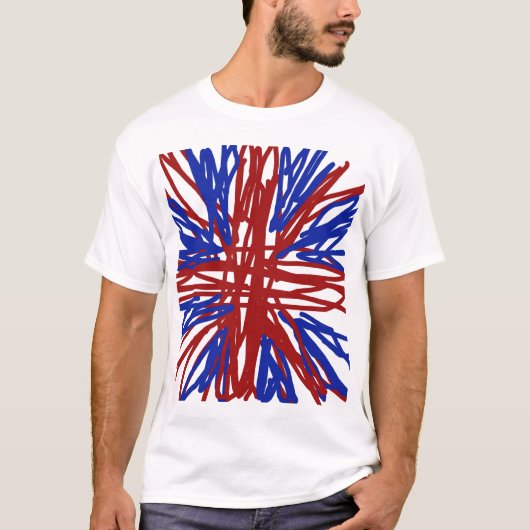 英国国旗のグラフィックのティー Tシャツ (正面)