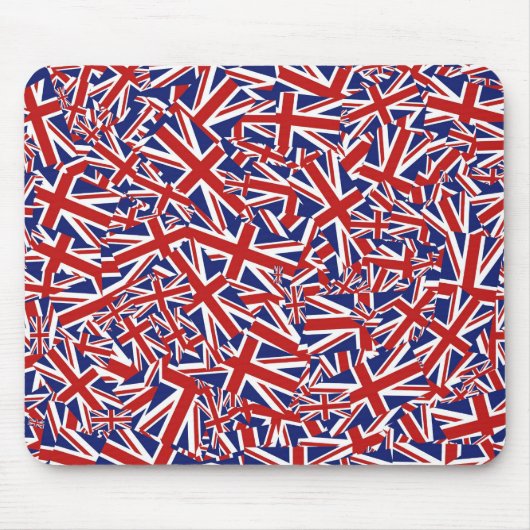 英国国旗のコラージュ マウスパッド (正面)