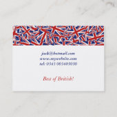 英国国旗のコラージュ 名刺 (裏面)