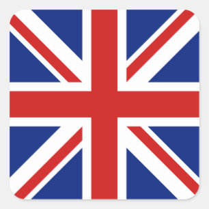 英国国旗のステッカー スクエアシール