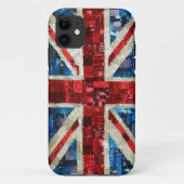 英国国旗のスパンコールのきらきら光るなイギリスの英国の旗のiPhone 5 Case-Mate iPhoneケース (裏面)