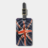 英国国旗のタコ ラゲッジタグ (正面縦)