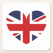 英国国旗のドリンクコースター スクエアペーパーコースター (正面)