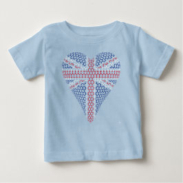 英国国旗のハート ベビーTシャツ