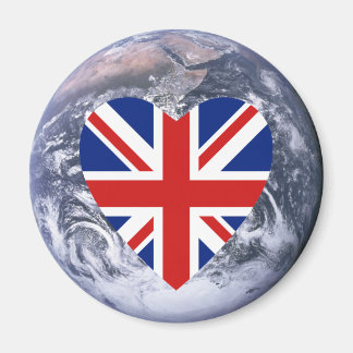 英国国旗のハート(Planet Earth) マグネット
