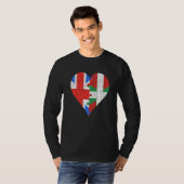 英国国旗のハート Tシャツ (正面フル)