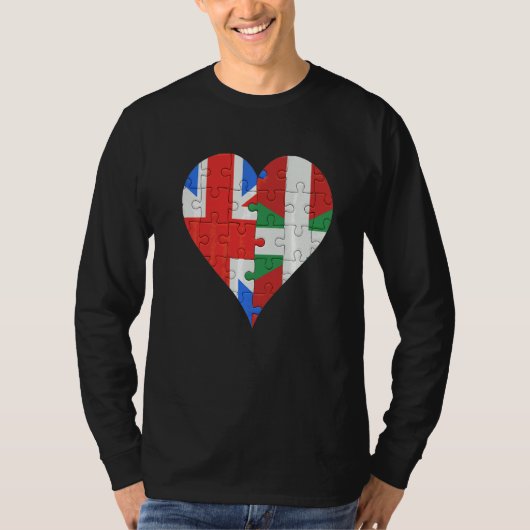 英国国旗のハート Tシャツ (正面)