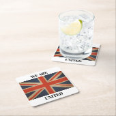 英国国旗のパトリオットコースター スクエアペーパーコースター (インサイチュ)