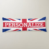 英国国旗のパーソナライズな旗 ボディピロー (裏面)