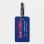 英国国旗のパーソナライズな荷物のラベル ラゲッジタグ (裏面縦)