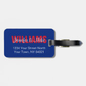 英国国旗のパーソナライズな荷物のラベル ラゲッジタグ (裏面横)