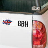 英国国旗のブルドッグ バンパーステッカー (トラック上)