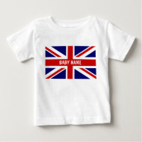 英国国旗のベビーは| Personalizableイギリスの旗を越えます