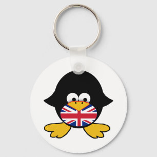 英国国旗のペンギン キーホルダー