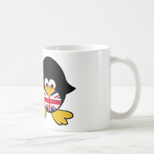 英国国旗のペンギン コーヒーマグカップ