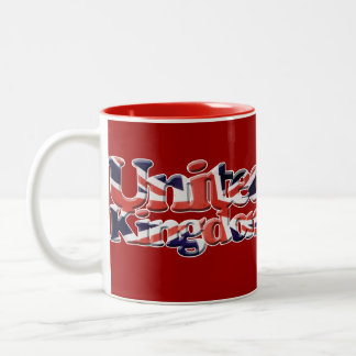 英国国旗のユニオンジャック愛国的デザイン ツートーンマグカップ