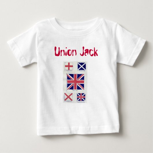英国国旗のワイシャツ ベビーTシャツ (正面)
