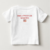 英国国旗のワイシャツ ベビーTシャツ (裏面)