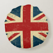 英国国旗のヴィンテージは衰退しました ラウンドクッション (裏面)