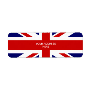 英国国旗の住所 シール ユニオンジャックデザイン