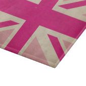 英国国旗の古い旗のガラスまな板 カッティングボード (角)