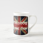 英国国旗の旗が付いているI血愛茶 ボーンチャイナマグカップ (右)