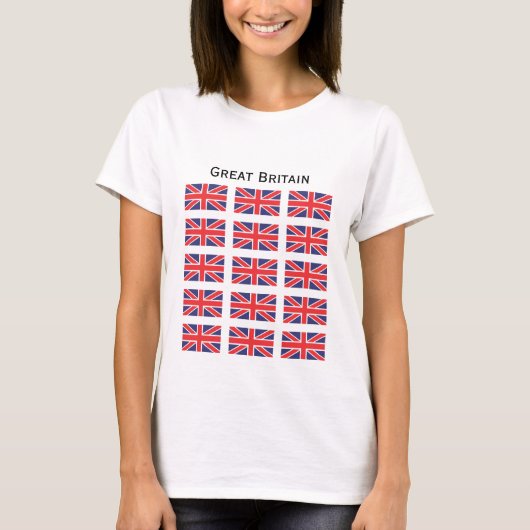英国国旗の旗によって合われるTシャツ Tシャツ (正面)