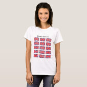 英国国旗の旗によって合われるTシャツ Tシャツ (正面フル)