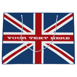 英国国旗の旗のお祝い ラージペーパーバッグ