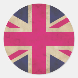 英国国旗の旗のステッカー ラウンドシール