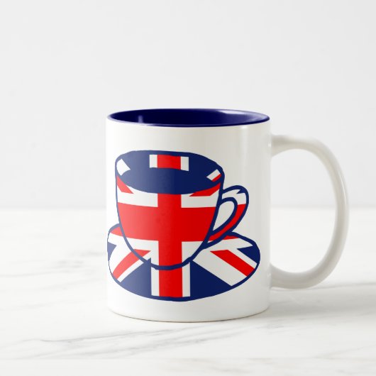 英国国旗の旗のティーカップの芸術 ツートーンマグカップ (右)