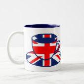 英国国旗の旗のティーカップの芸術 ツートーンマグカップ (左)