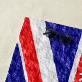 英国国旗の旗のデザイン ビーチタオル (インサイチュ)