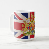 英国国旗の旗の王室のな頂上 コーヒーマグカップ (正面左)