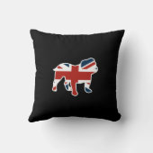 英国国旗の旗の英国のブルドッグ クッション (裏面)